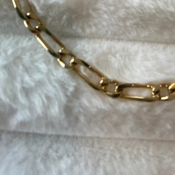 Vintage 18" Gold Plated Paperclip Chain Necklace - Picture 2 of 6